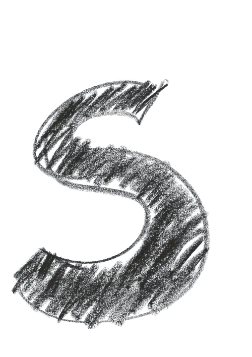 Chalk Drawn Letter S