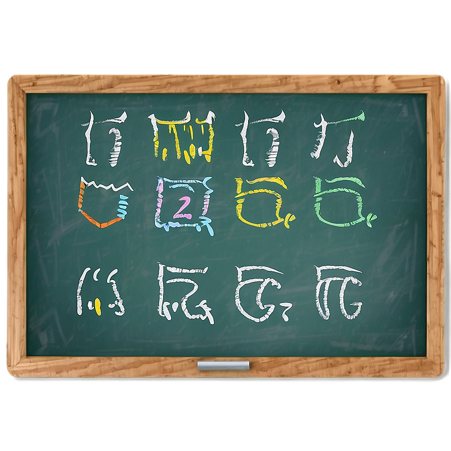 Chalkboard Style 123 Png 32