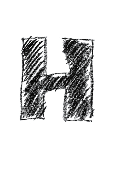 Chalkboard Style Letter H