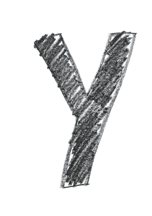 Chalkboard Style Letter Y