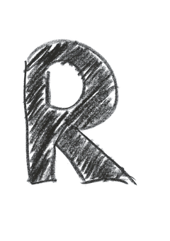 Chalkboard Texture Letter R