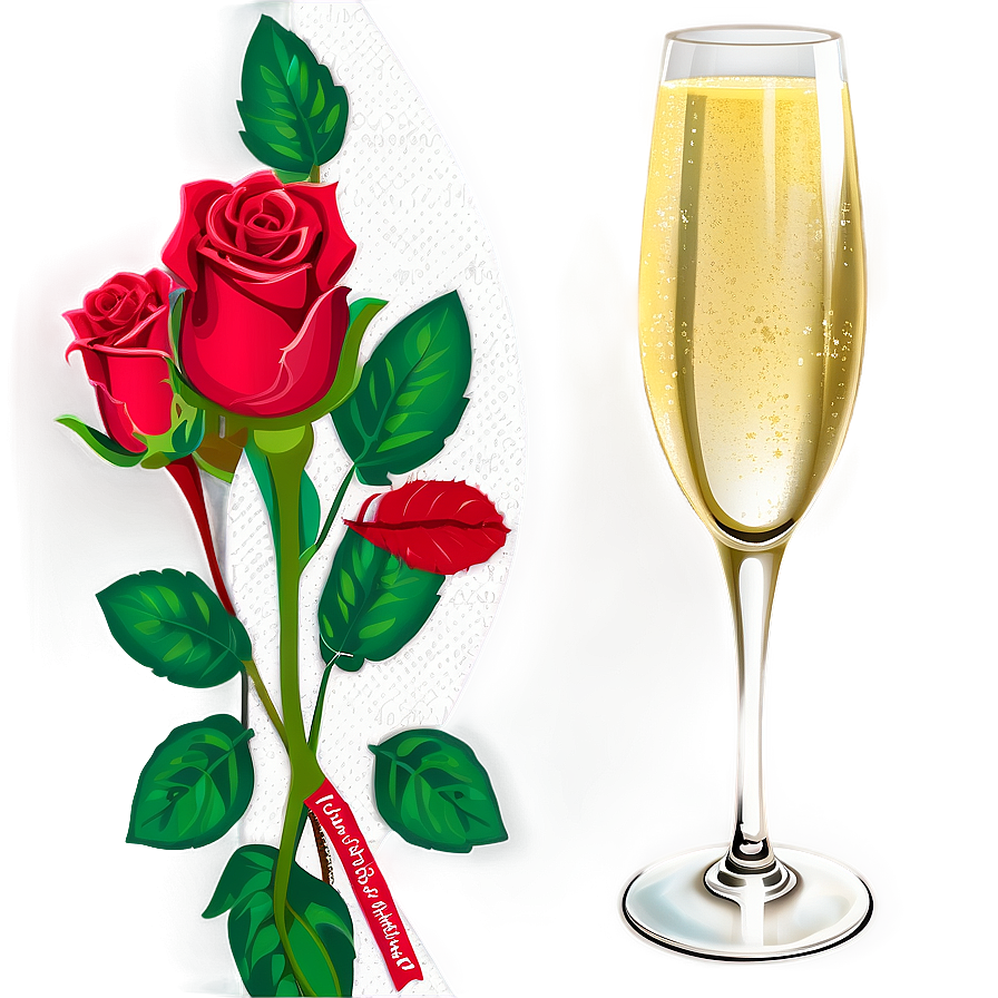 Champagne And Roses Png 05232024