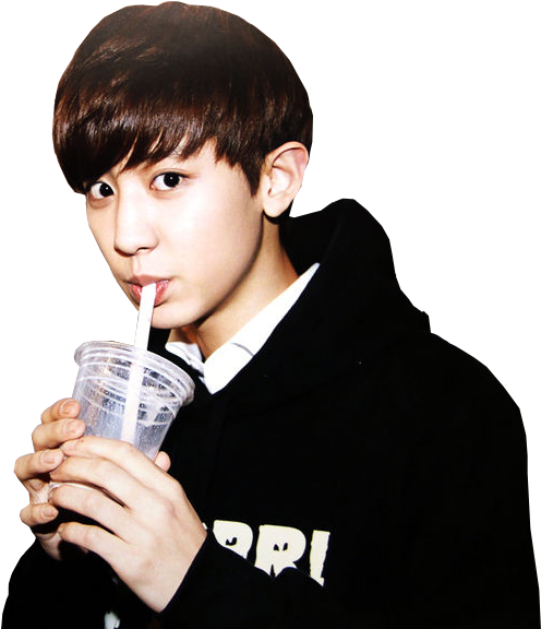 Chanyeol Drinking Beverage Casual Look