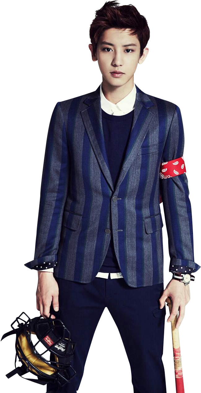 Chanyeolin Striped Suit