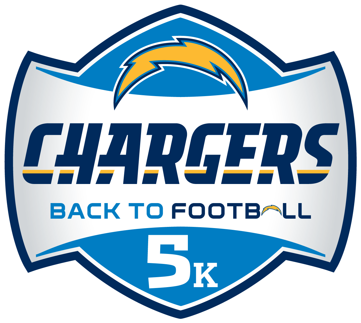 Chargers Back To Football5 K Logo