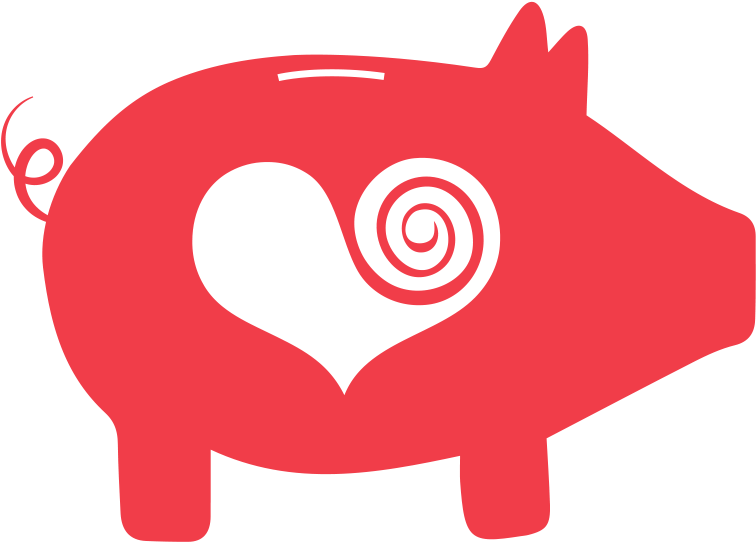 Charitable Piggy Bank Graphic