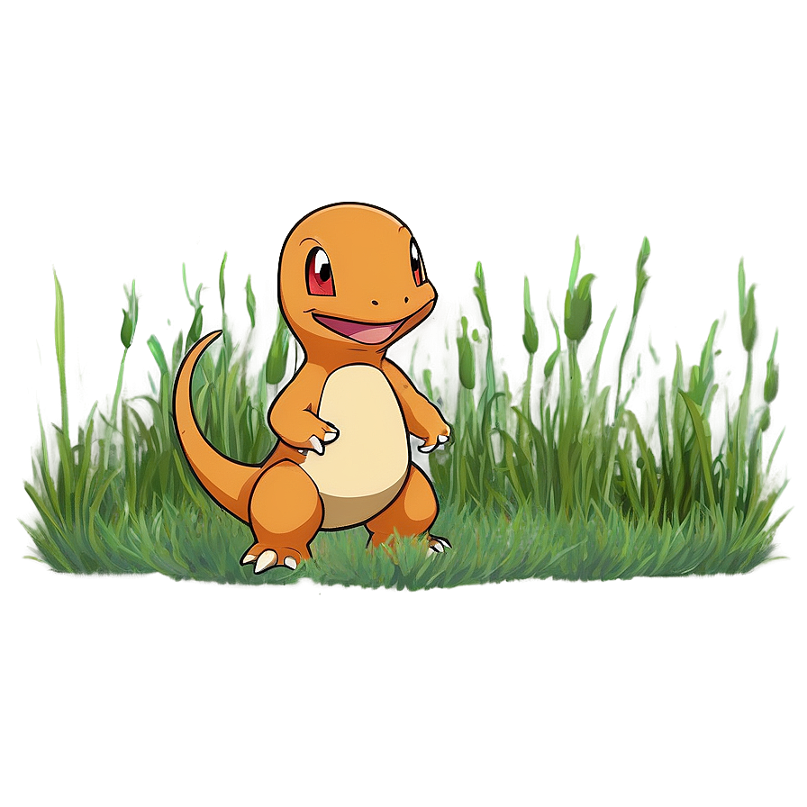 Charmander In Wild Grass Png Aov