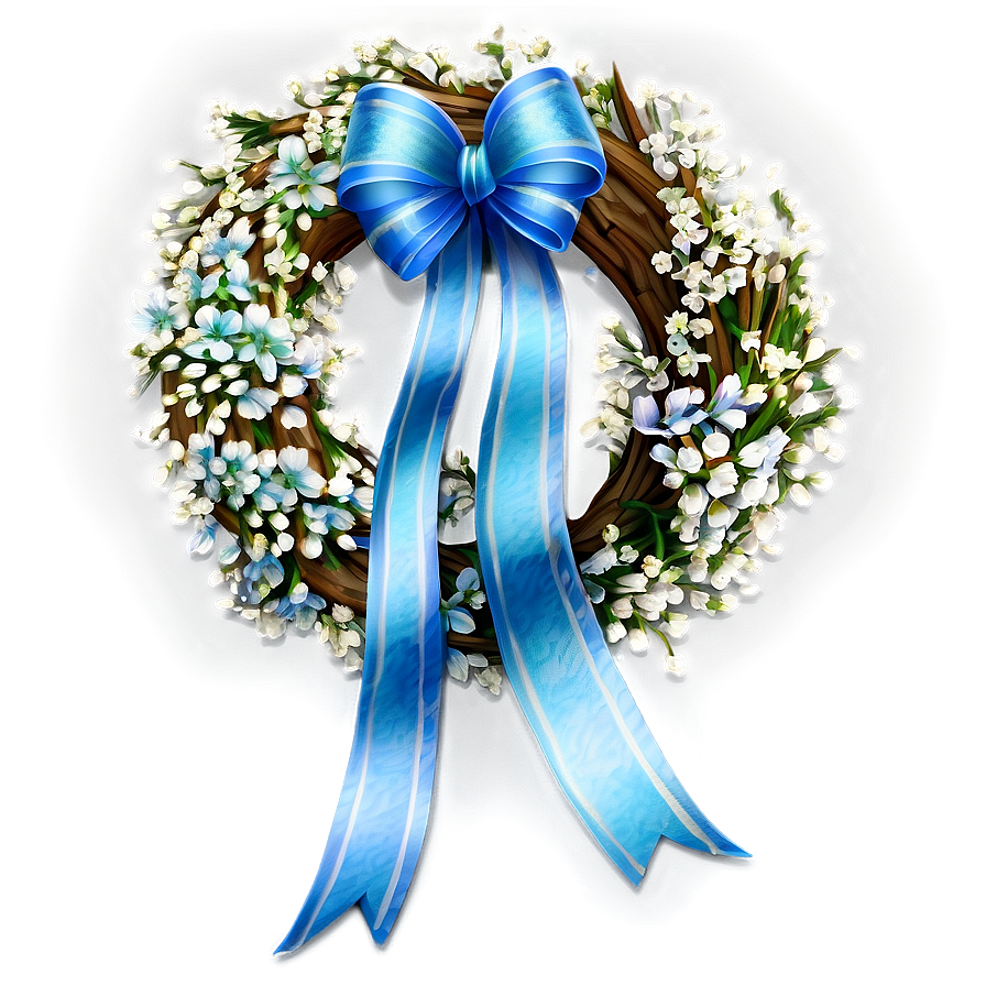 Charming Baby's Breath Wreath Png Wih