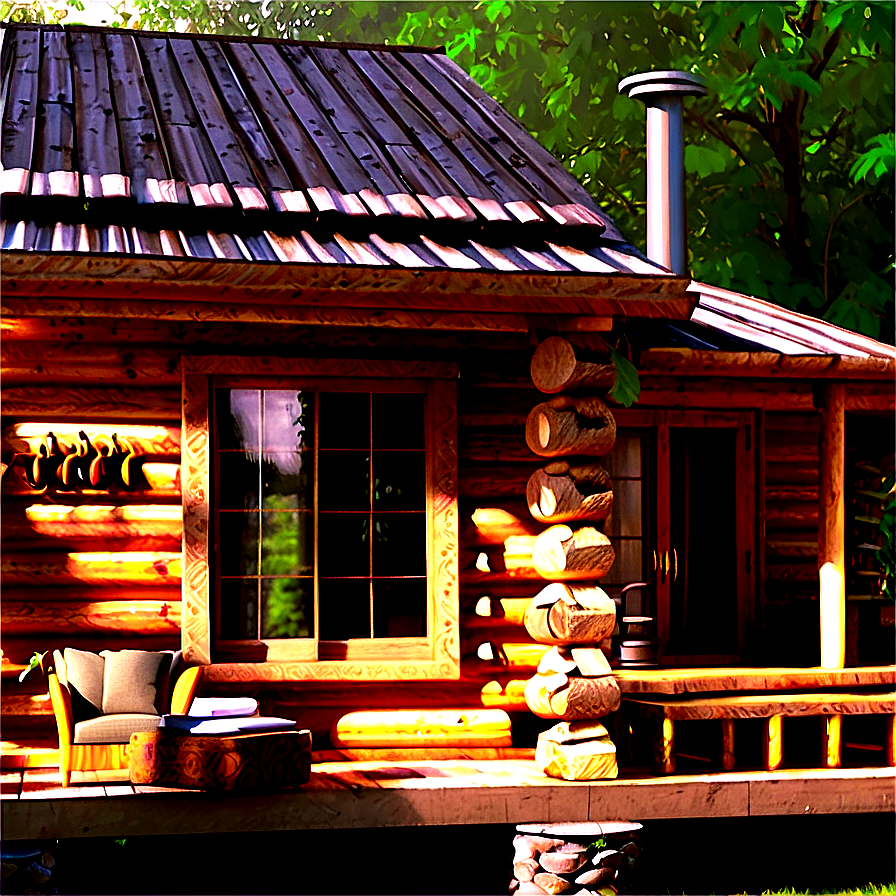 Charming Log Cabin Interior Png 86