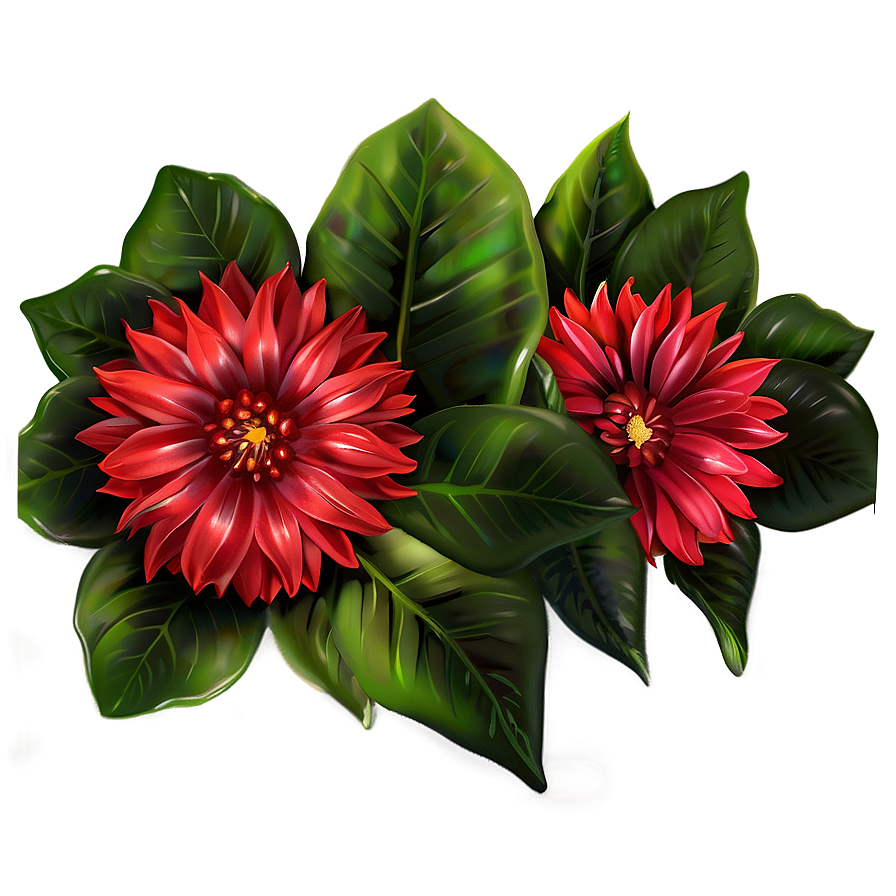 Charming Red Flowers Png 35