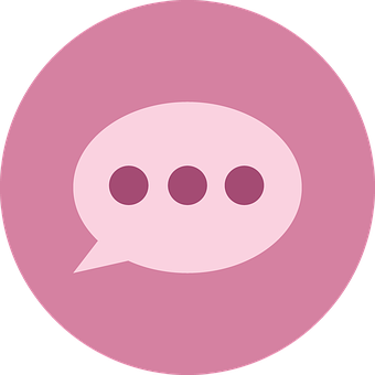 Chat Bubble Icon Purple Background