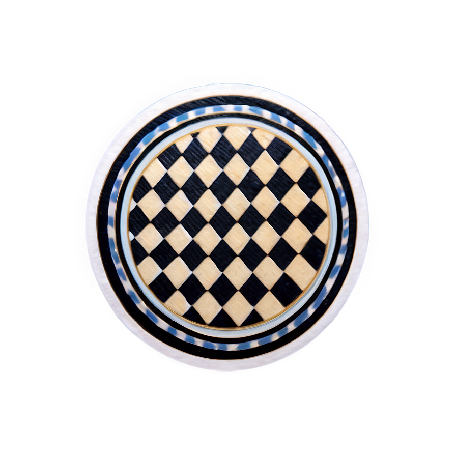 Checkerboard Circle Sticker Png 06282024