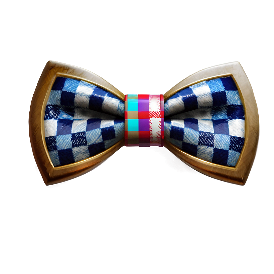 Checkered Bow Tie Fashion Png Ucy