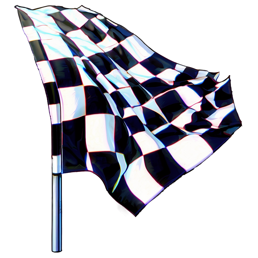 Checkered Flag Decoration Element Png 64