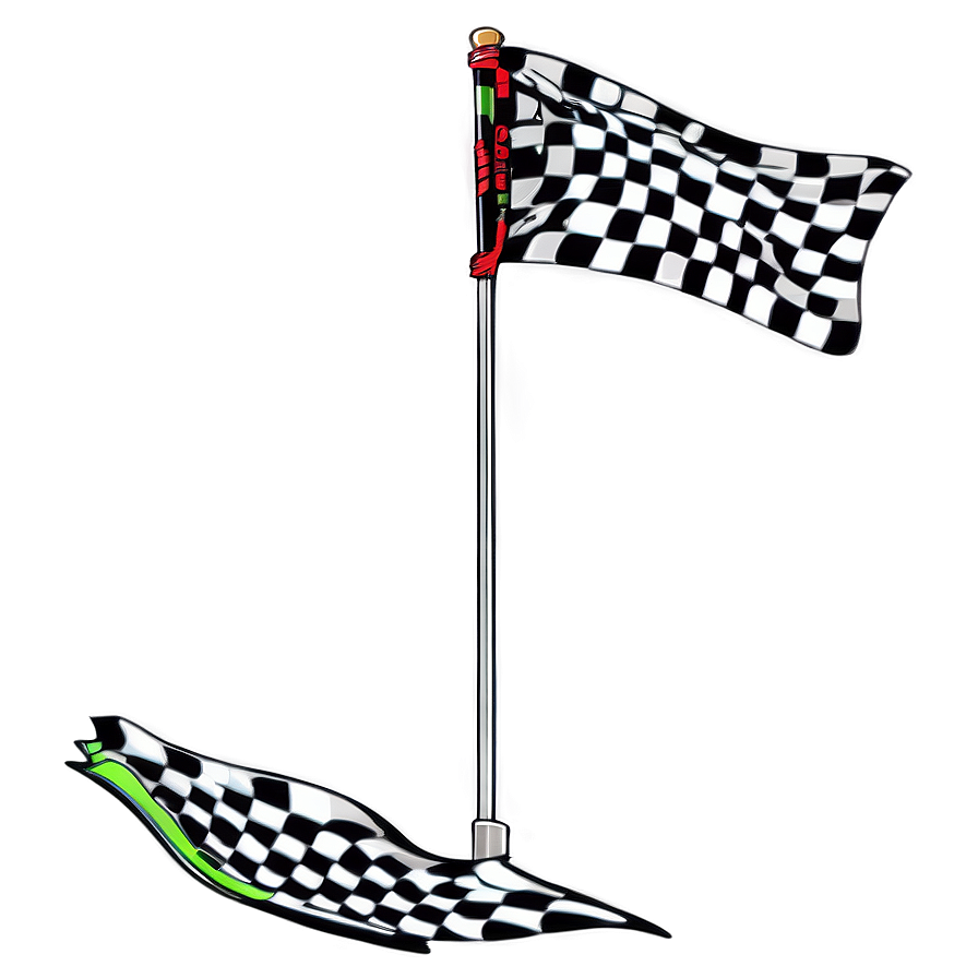 Checkered Flag Kart Racing Png Nlv1