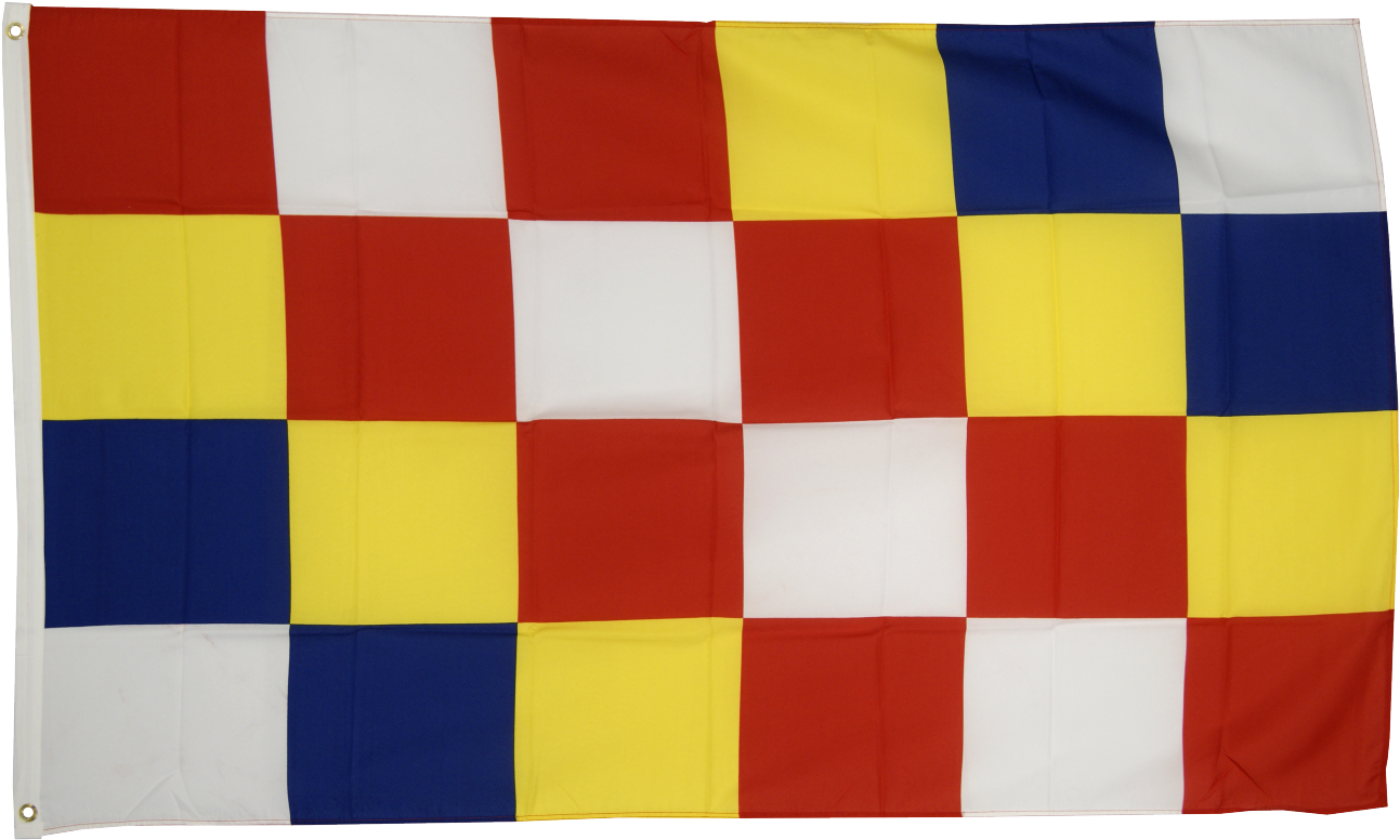 Checkered Flag Red Yellow Blue