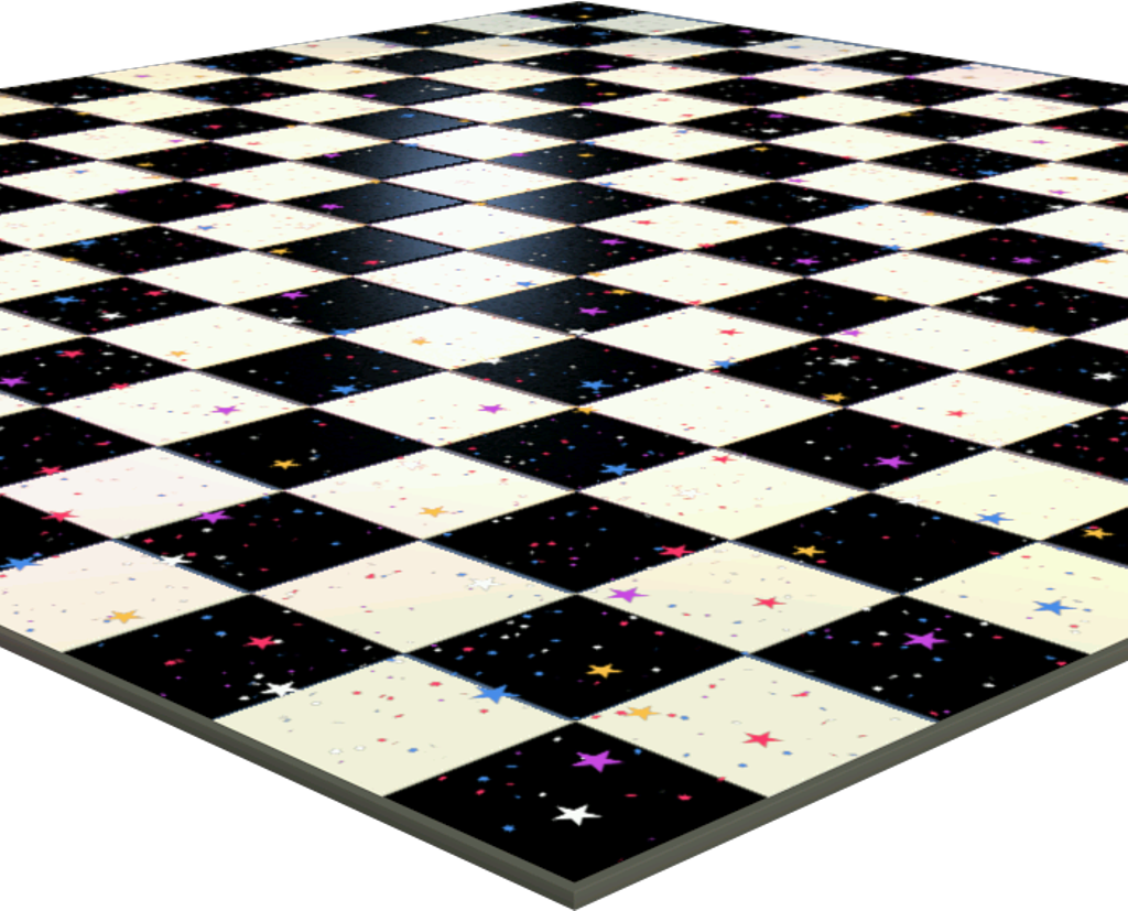 Checkered Floorwith Sparkles
