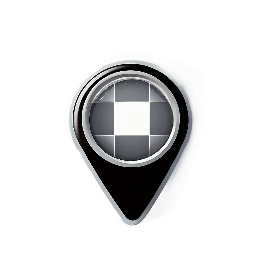 Checkered Location Pin Png 50