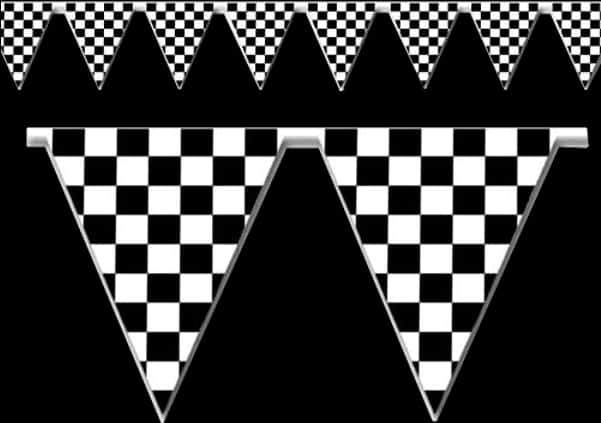 Checkered Pennant Banner Graphic