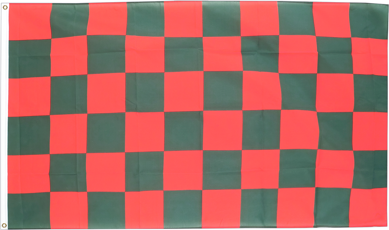 Checkered Red Green Flag