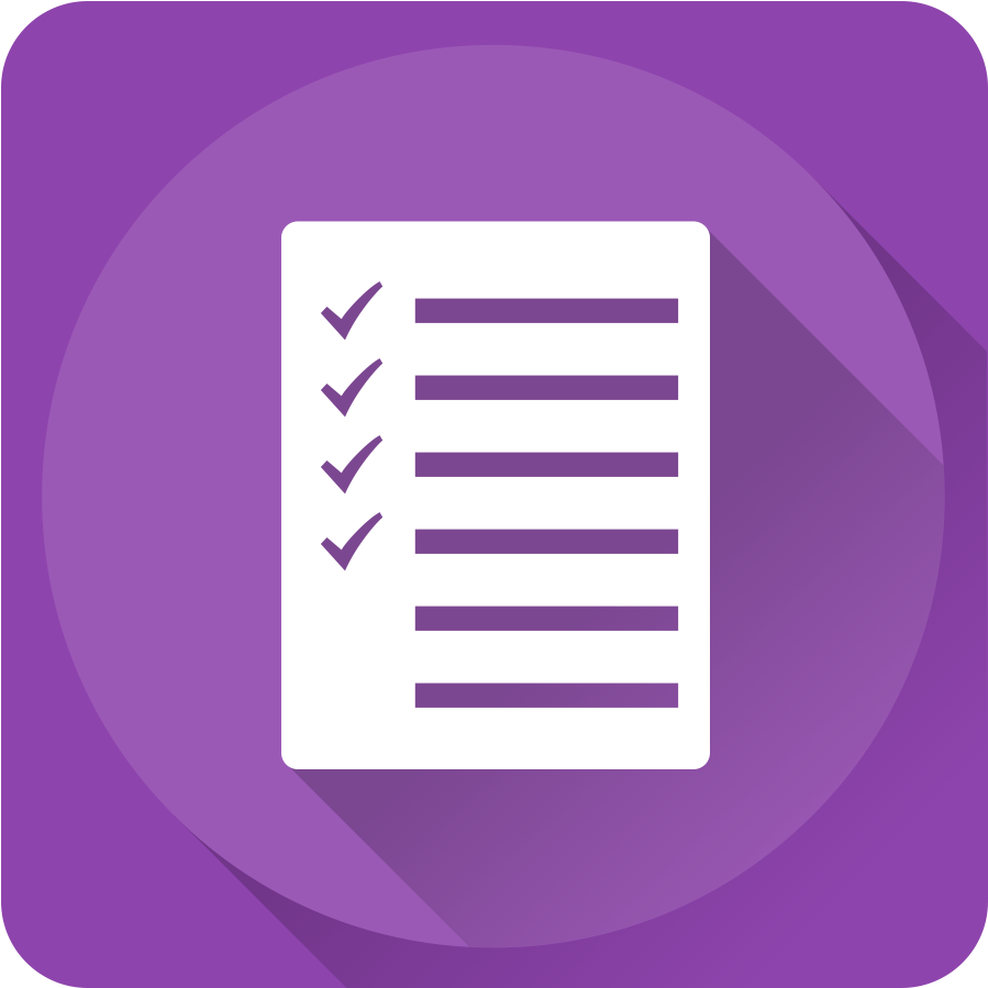 Checklist Icon Purple Background