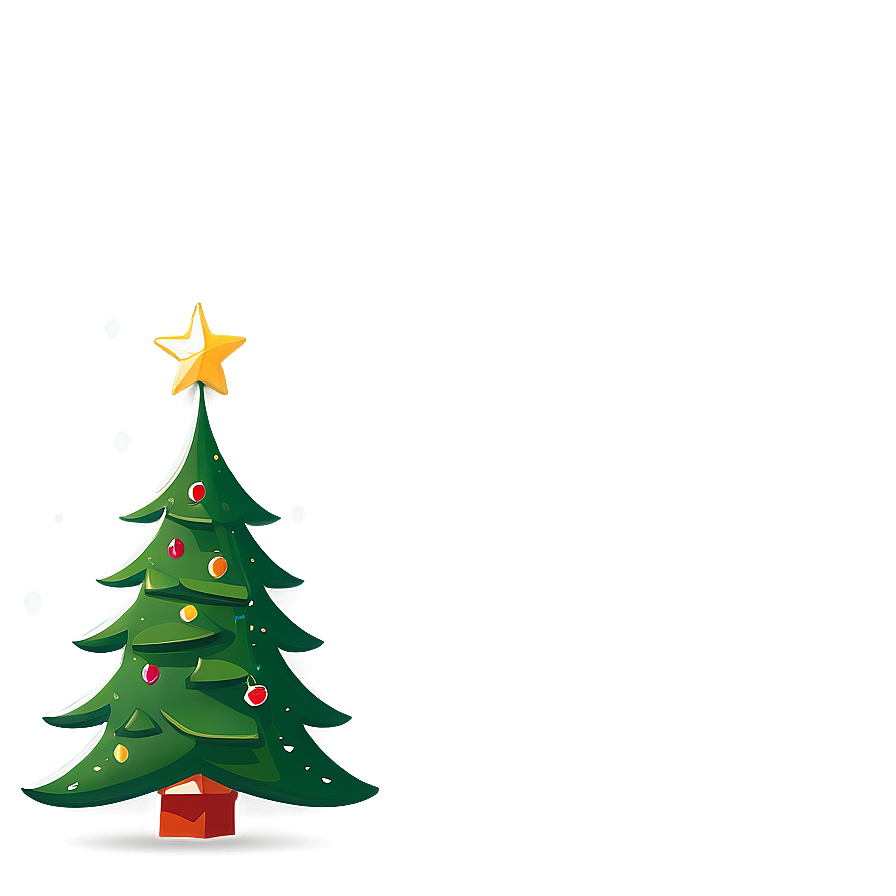 Cheerful Cartoon Christmas Tree Png 76