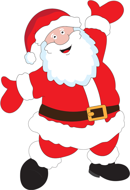 Cheerful Cartoon Santa Claus