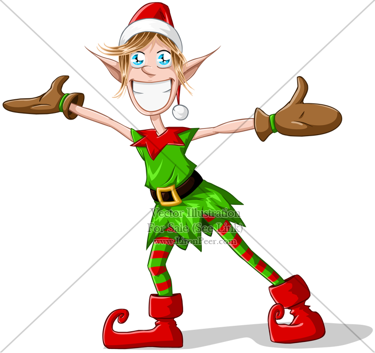 Cheerful Elf On Tightrope