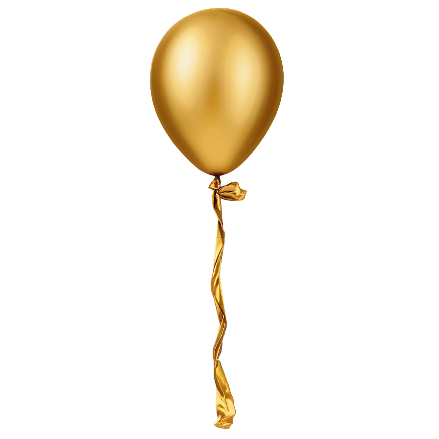 Cheerful Gold Balloon Png 06212024