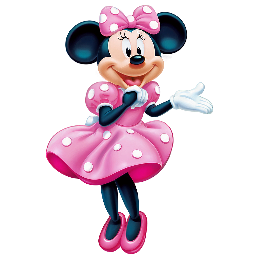 Cheerful Minnie Mouse Wave Png Das