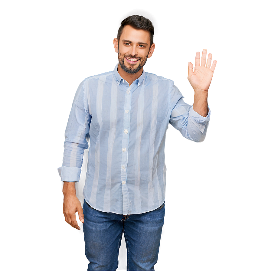 Cheerful Person Greeting Wave Png 55