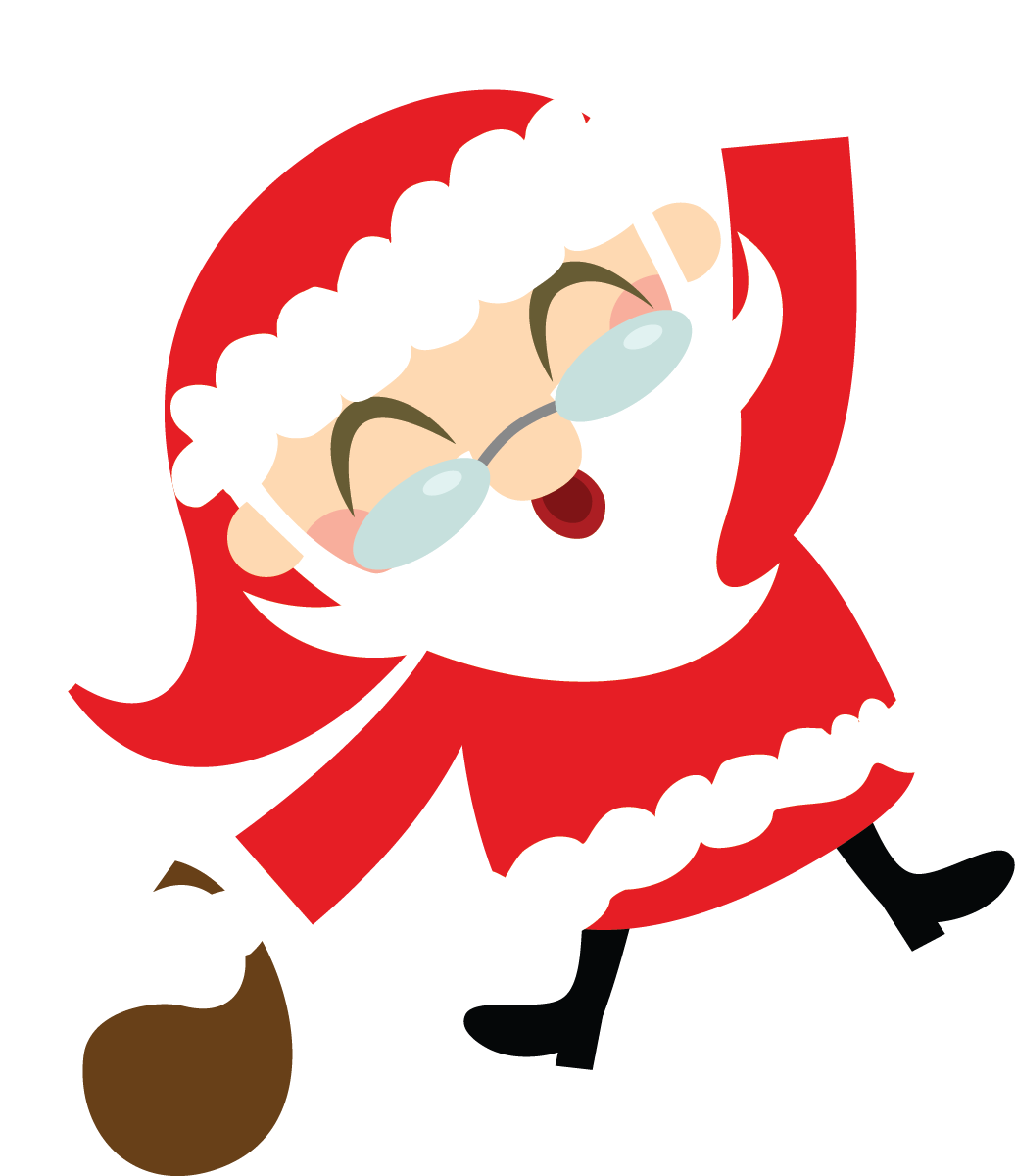 Cheerful Santa Cartoon Clipart