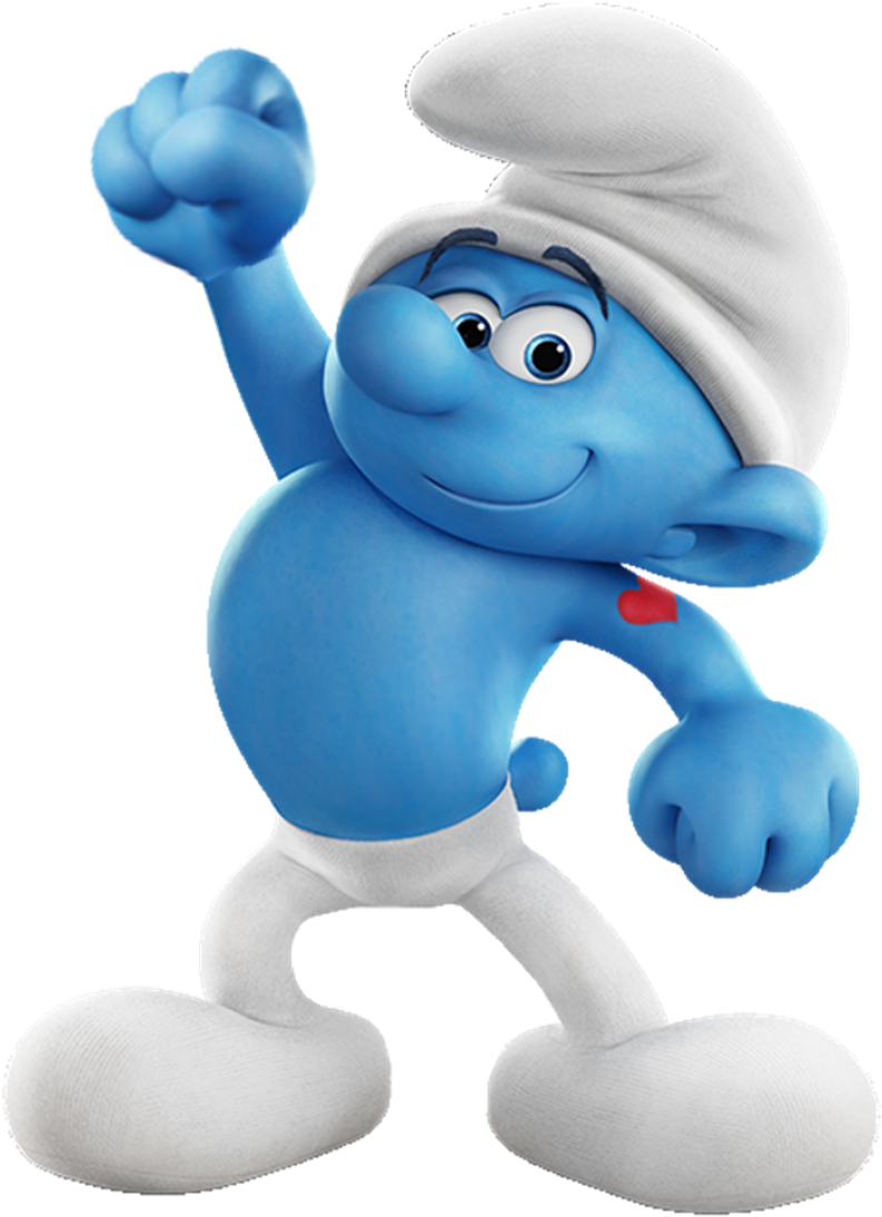 Cheerful Smurf Character Pose