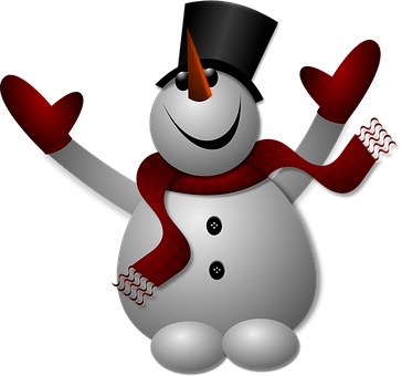 Cheerful Snowman Cartoon