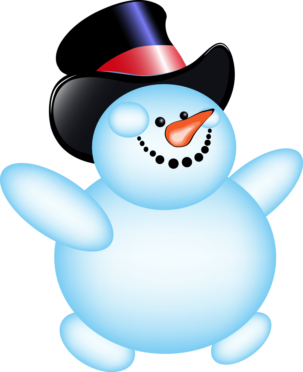 Cheerful Snowman Clipart