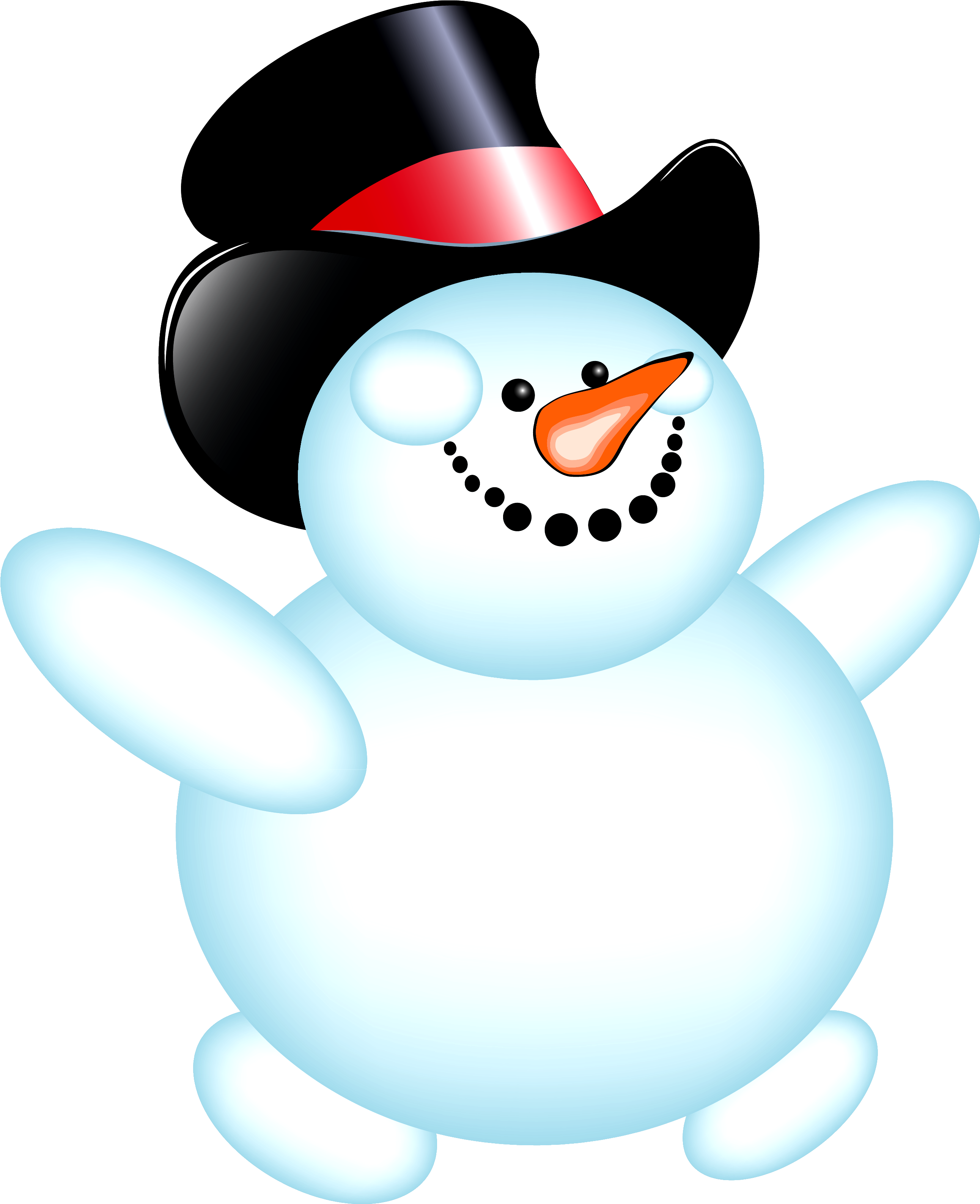 Cheerful Snowman Clipart