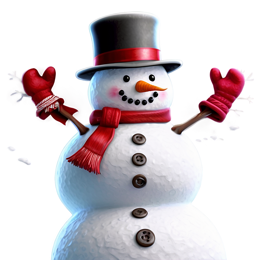 Cheerful Snowman Greeting Png Lkj
