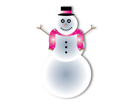 Cheerful Snowman Illustration