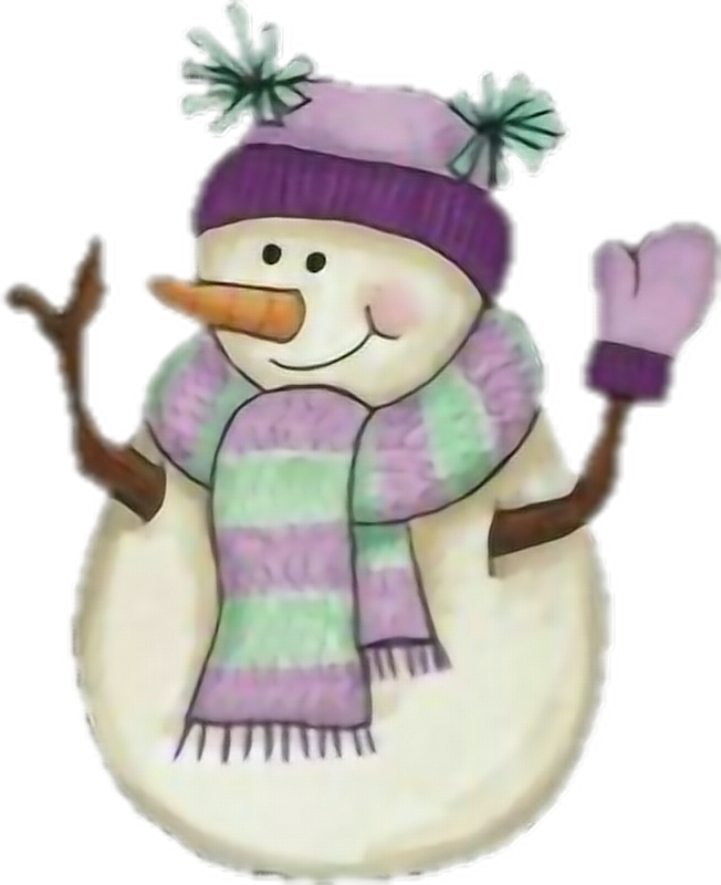 Cheerful Snowman Winter Clipart