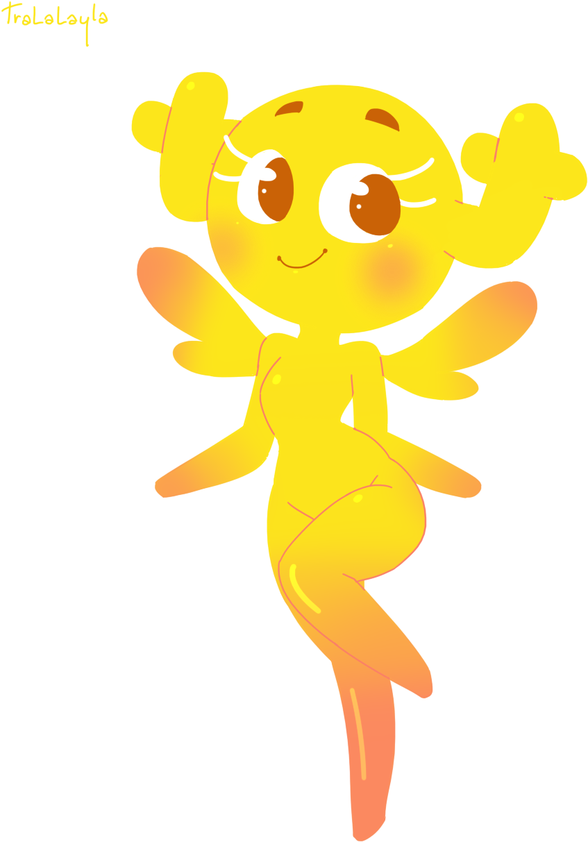 Cheerful Yellow Cartoon Character