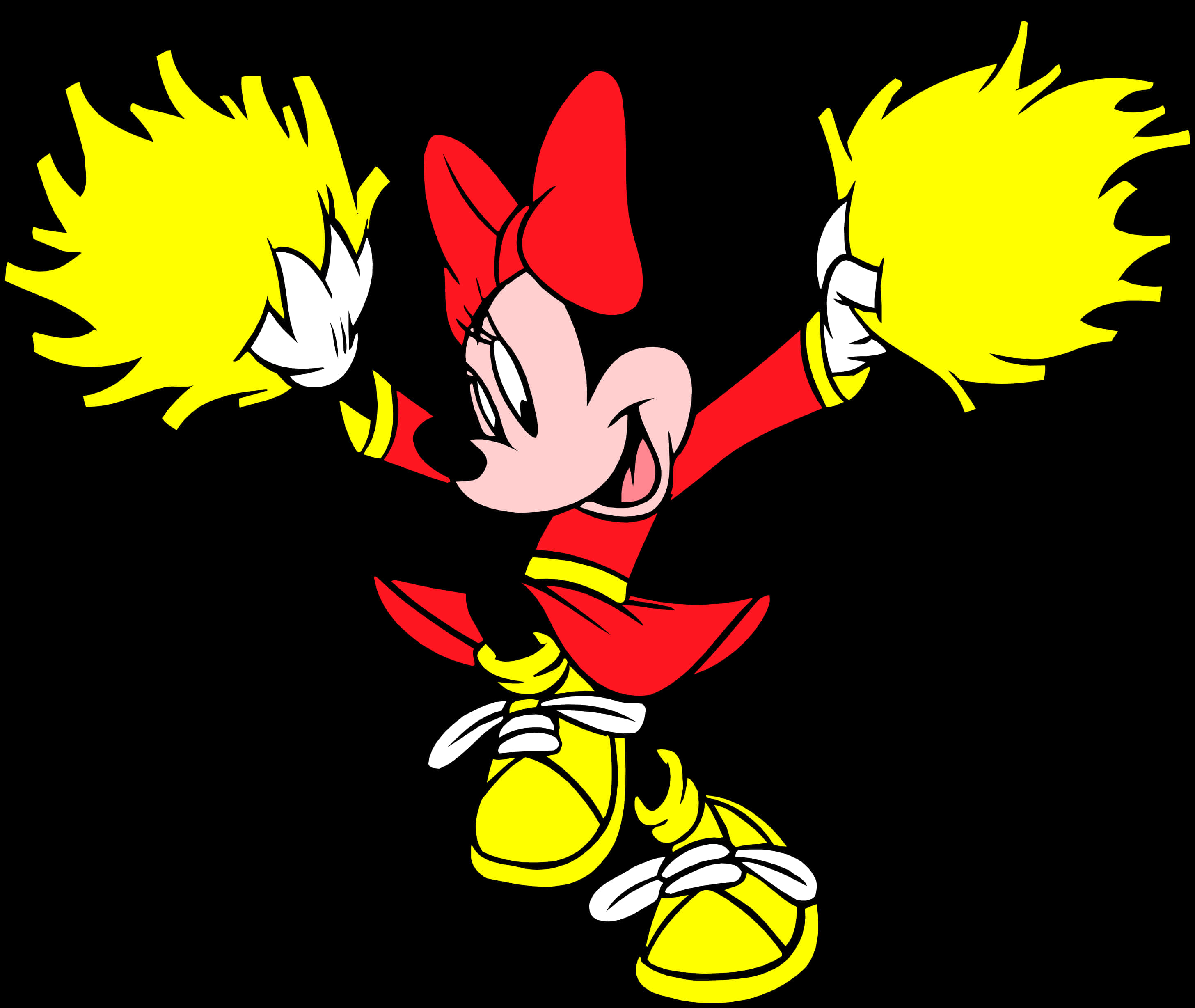 Cheerleader Minnie Mouse Cartoon