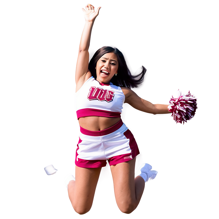 Cheerleader Spirited Jump Png Lcv