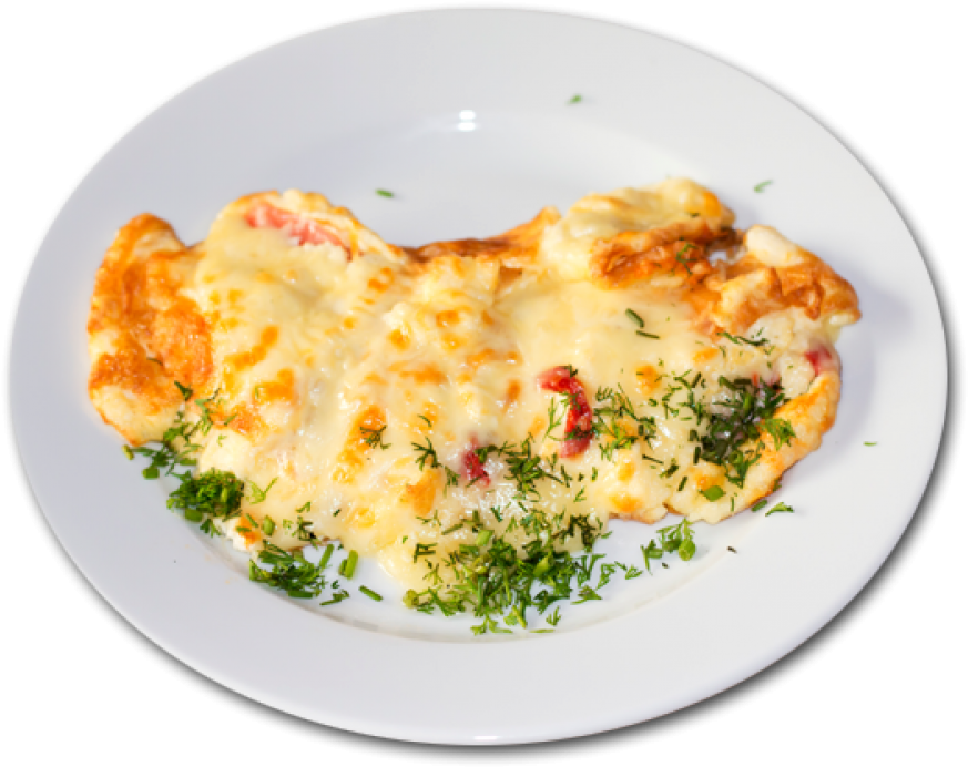 Cheese Omelette Herbs Plate