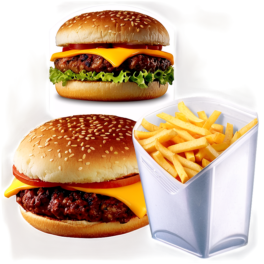 Cheeseburger Meal Combo Png 05242024