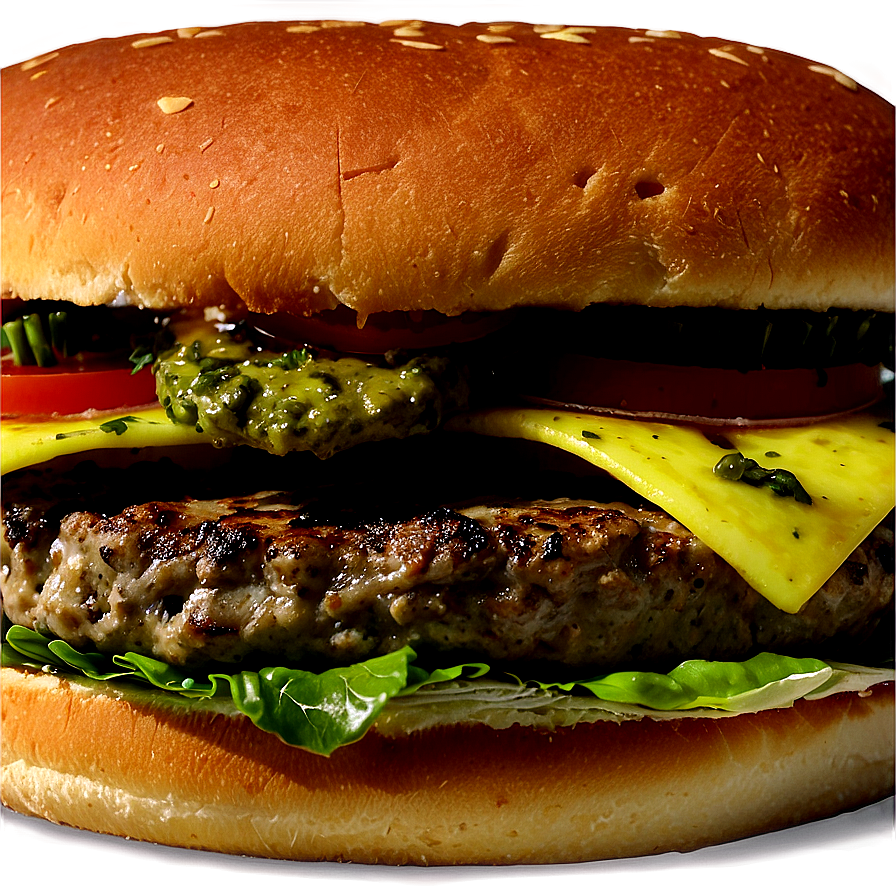 Cheeseburger With Chimichurri Sauce Png 05242024