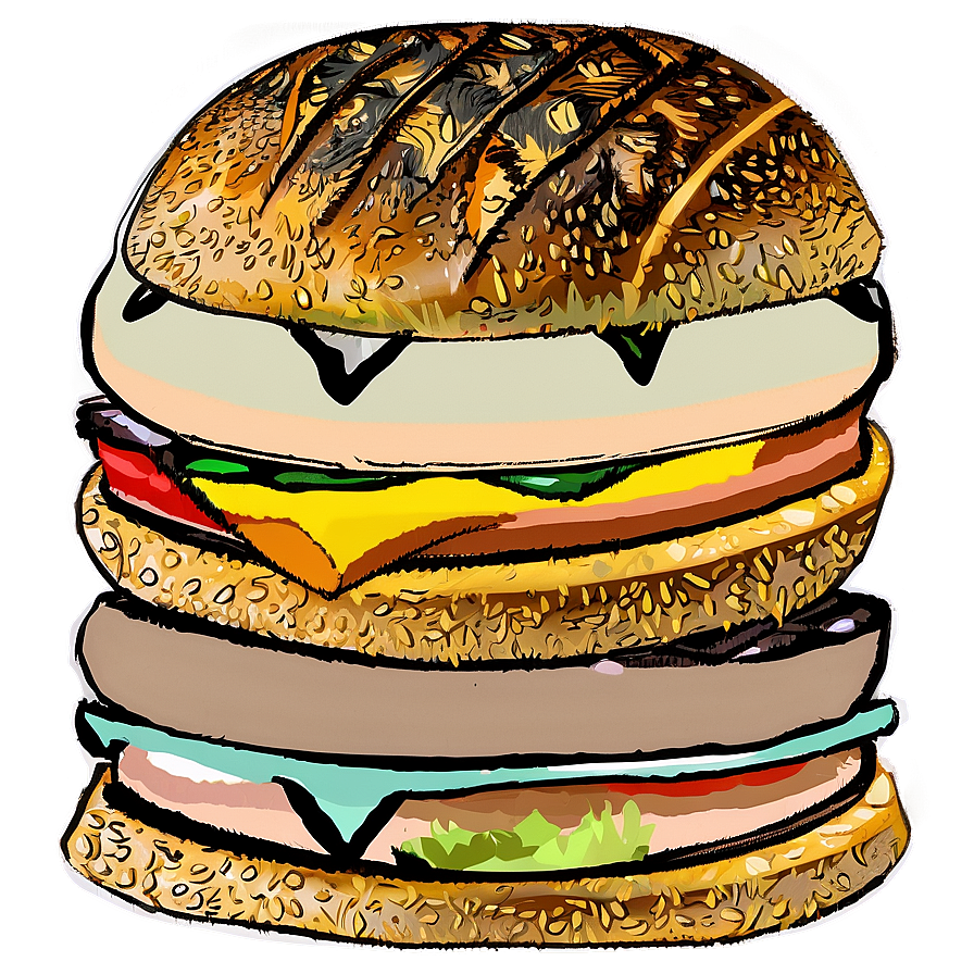 Cheeseburger With Grilled Pineapple Png Tyo93