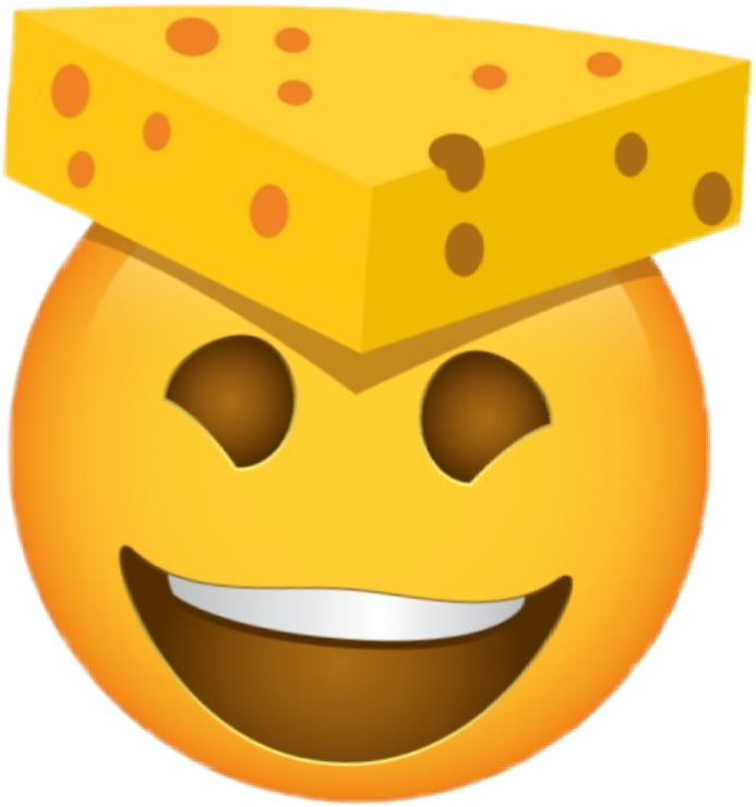 Cheesehead Laughing Emoji