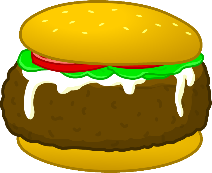 Cheesy Beef Hamburger Illustration