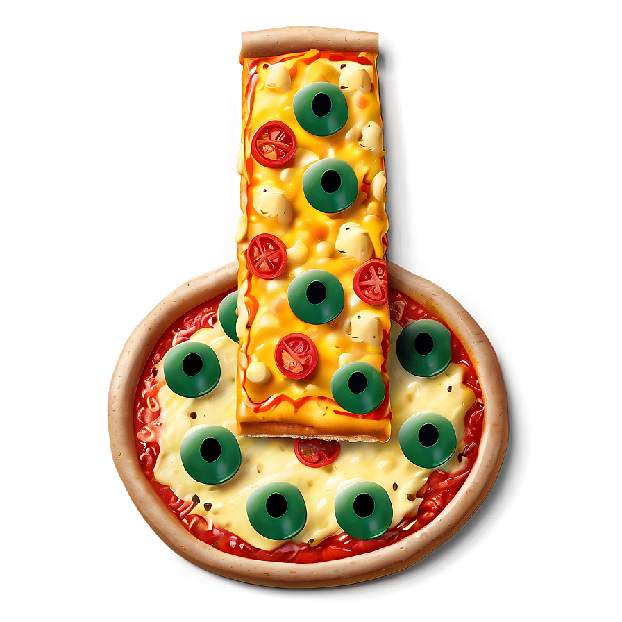 Cheesy Pizza Cartoon Graphic Png 06272024