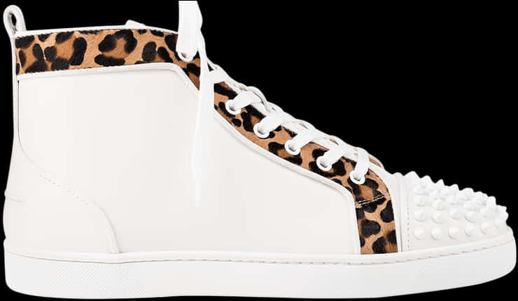 Cheetah Print Accent High Top Sneaker